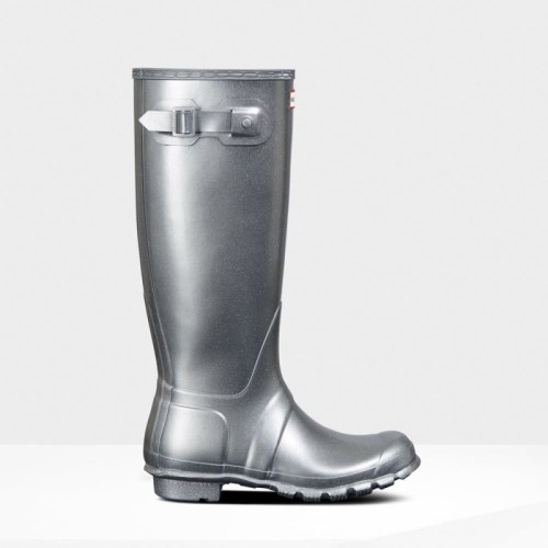 Hunter Original Cosmic Glitter Tall Rain Boots For Womens - NZ O5241